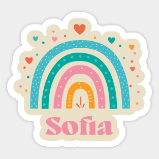 Hand Name Written Of Sofia Sticker